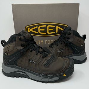 KEEN Men’s Kansas City Mid Carbon Toe EH Oil Slip WP Resistant Work Boots New